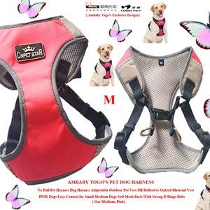 AMBABY S/M Pink Pet Dog Dress Cat Dog Harness Puppy Vest Skirt Breatha…